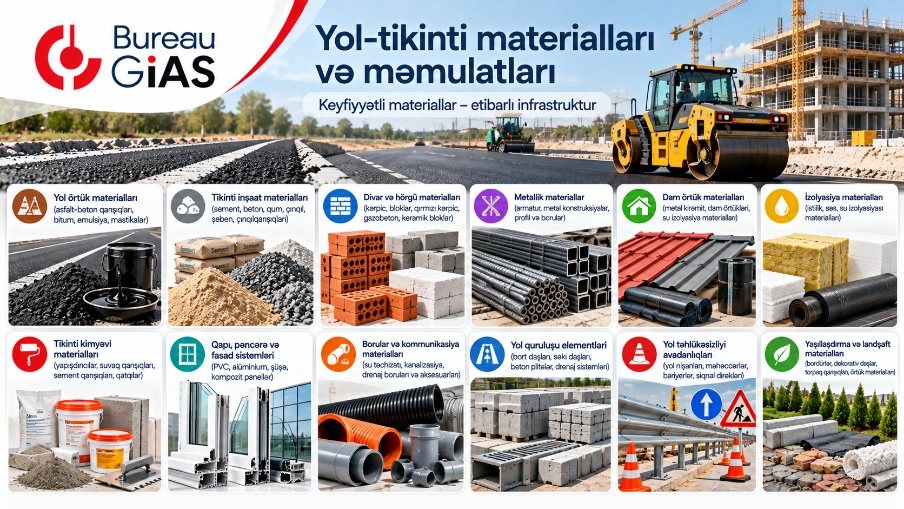 Road construction materials and products