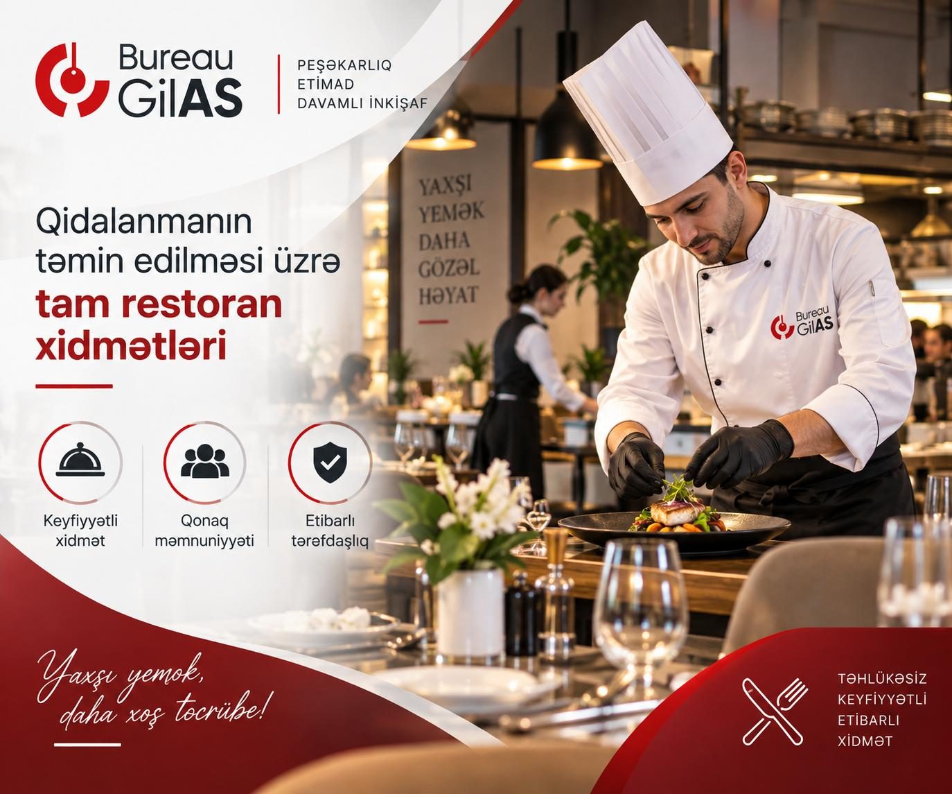 Qidalanmanın təmin edilməsi üzrə tam restoran xidmətləri